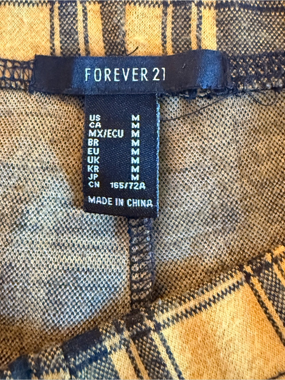Forever 21 Yellow and Black Plaid Pants - Picture 2 of 6